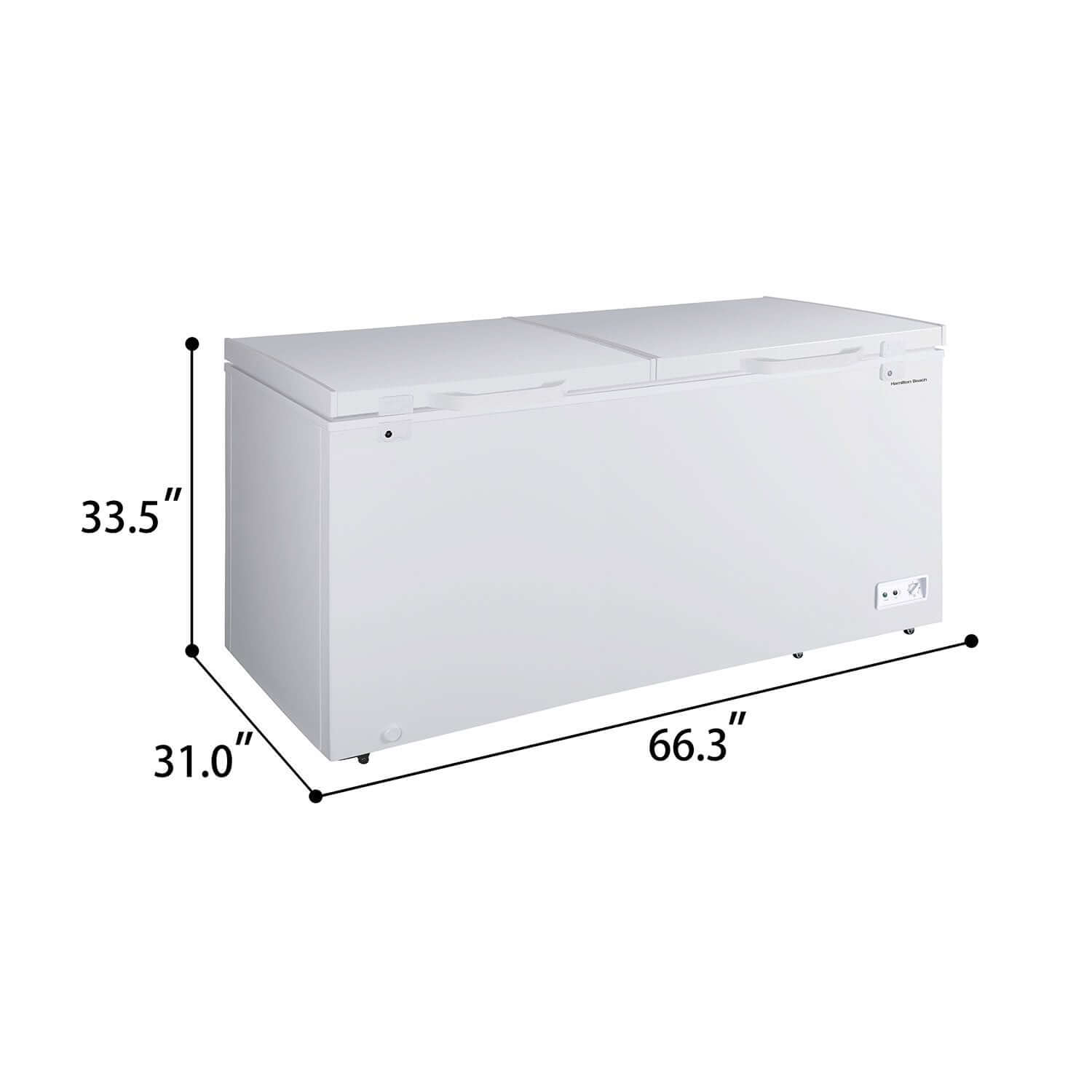 Double Door Chest Freezer size